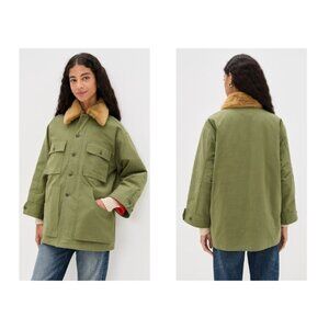 NWT THE GREAT. The Quilted Liner Parka, SIZE 3/L